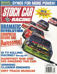 STOCK CAR RACING 1993 JAN - Danny Wallace, Dirt Museum,Claimer Motors,IMCA Nats